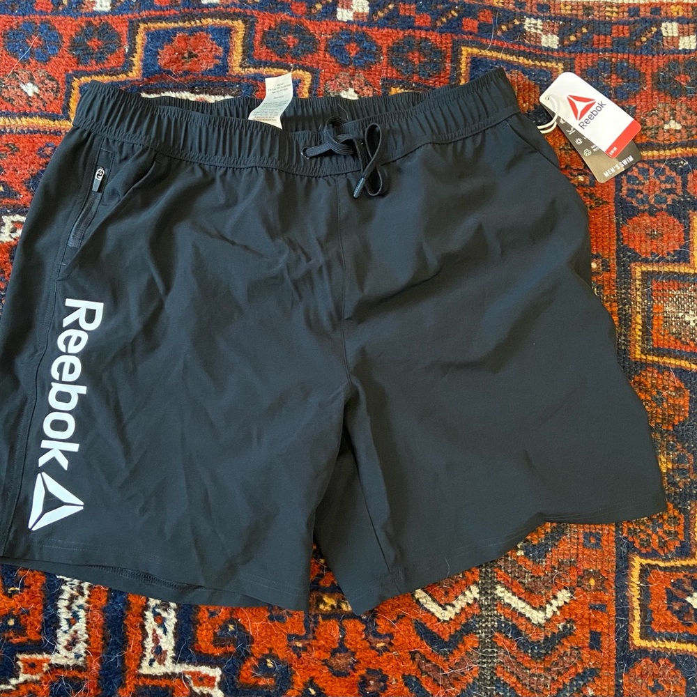 Reebok Black Swim Trunks for Men